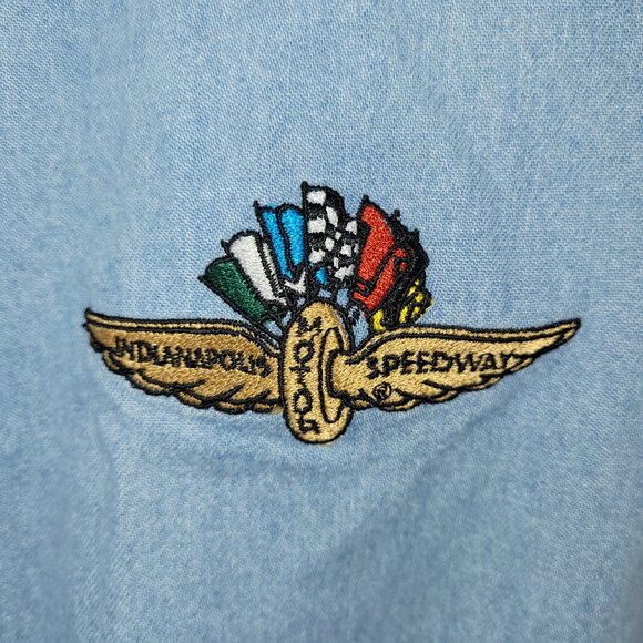 Reebok Indianapolis Motor Speedway Vintage Long Sleeve Button-Up Shirt Mens 2XL - Picture 2 of 4